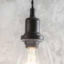 Suspension verre et antique bronze PM