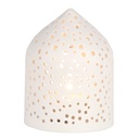 Photophore igloo à trou porcelaine Ø 7 cm H: 9 cm