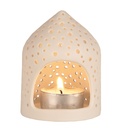 Photophore igloo à trou porcelaine Ø 7 cm H: 9 cm