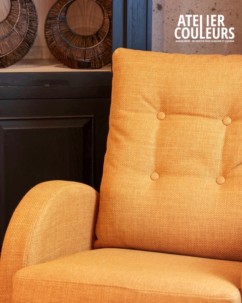 Fauteuil Baltic tissu Bjorn Ocre catégorie 1