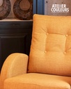 Fauteuil Baltic tissu Bjorn Ocre catégorie 1