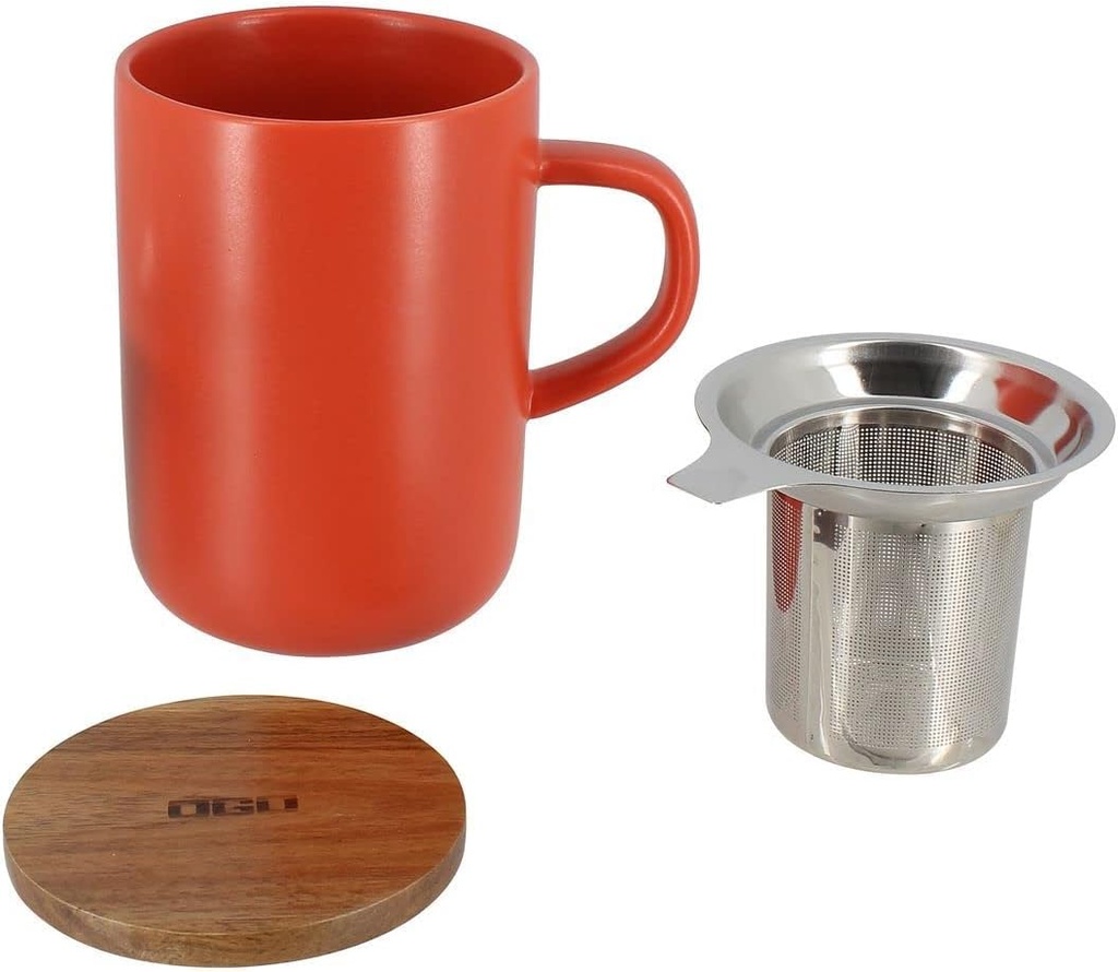 Tisanière grès paprika