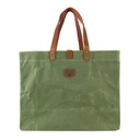 Sac cabas toile waxée ESCAPADE - Couleurs : VERT MÉLÈZE