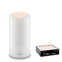 Bougie rechargeable blanche bord droit Ø8/15 cm