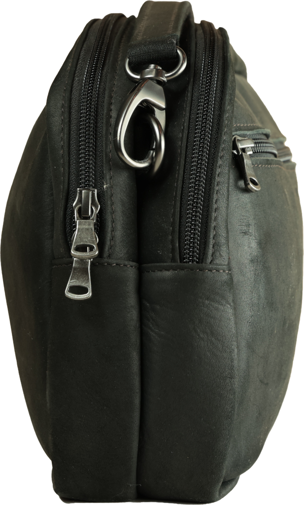 Trousse de toilette 2 compartiments cuir vachette pleine fleur