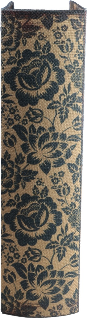 Boite livre floral beige et noir GM