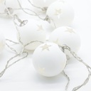 Guirlande LED 10 boules étoiles L: 225cm sur secteur