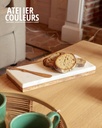 Planche à découper marbre et bois réversible