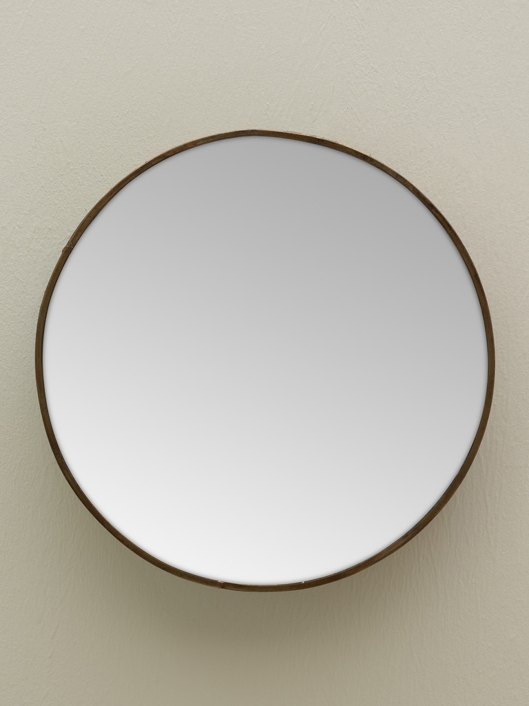 Miroir rond bords martelés