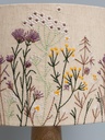 Lampe Wildflower abat-jour brodé