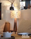 Lampe Wildflower abat-jour brodé