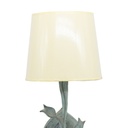 Applique Rameau bronze patiné vert + abat jour PVC