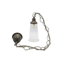 Suspension cloche verre et métal