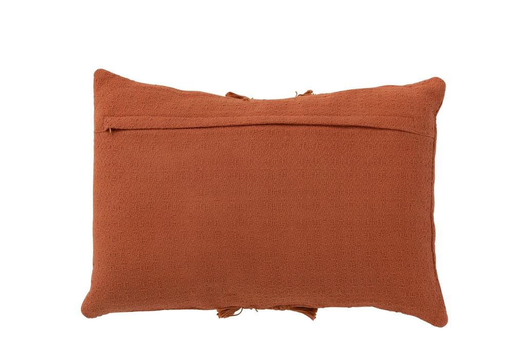 Coussin lignes terra cota 45x30cm