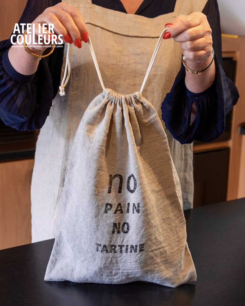 Sac à pain 100% lin naturel