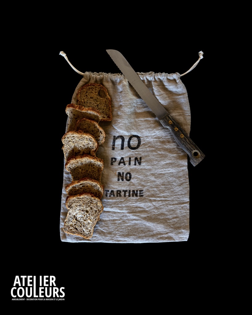 Sac à pain 100% lin naturel