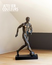 Sculpture résine footballeur