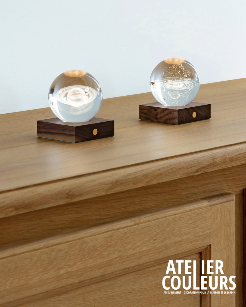 Lumière boule en cristal | Système solaire