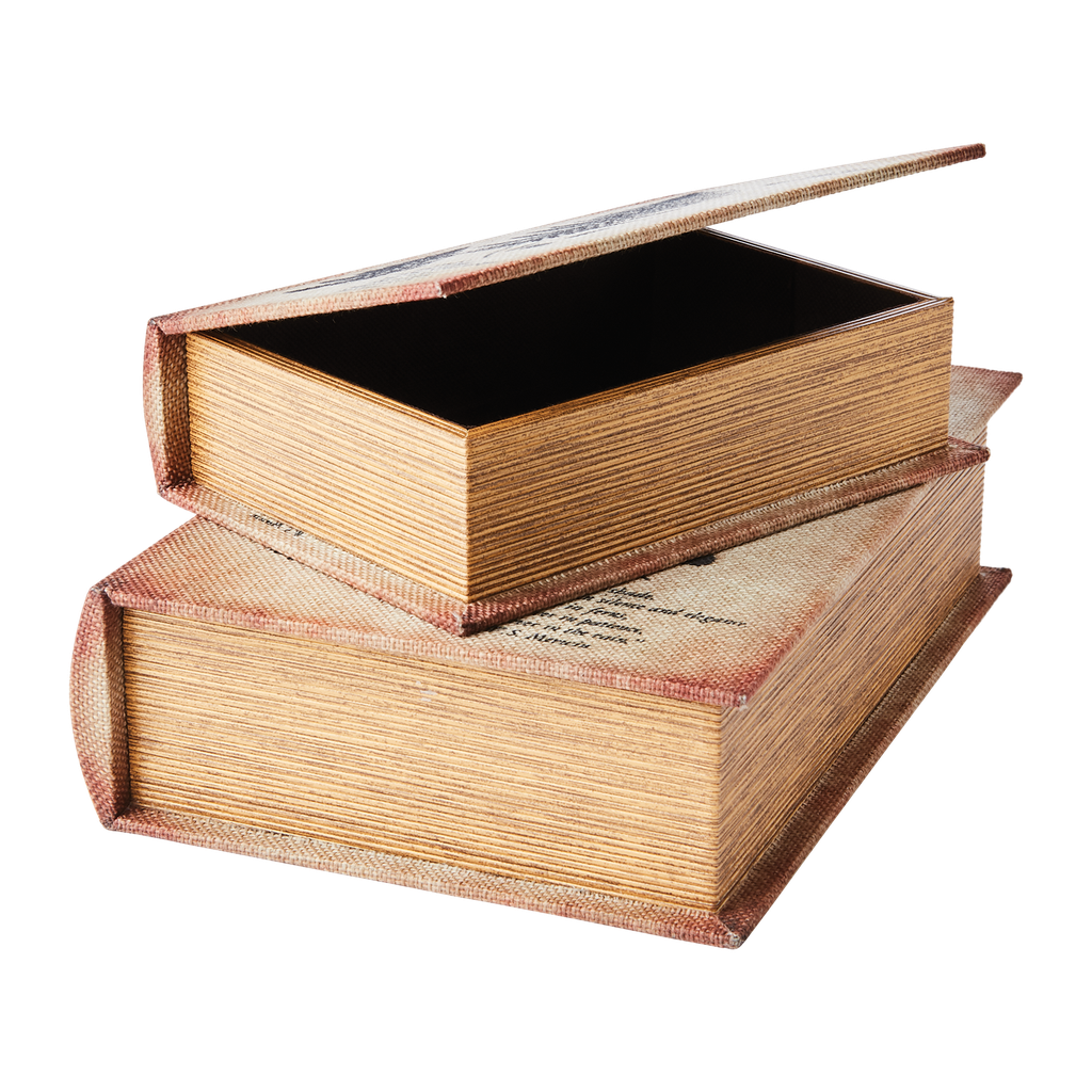 Boite livre BROOKE motif fougère 20x14xh5 cm