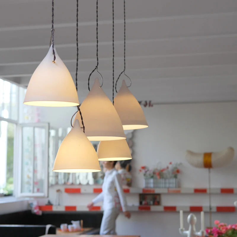 Suspension Cornette PM Porcelaine mat