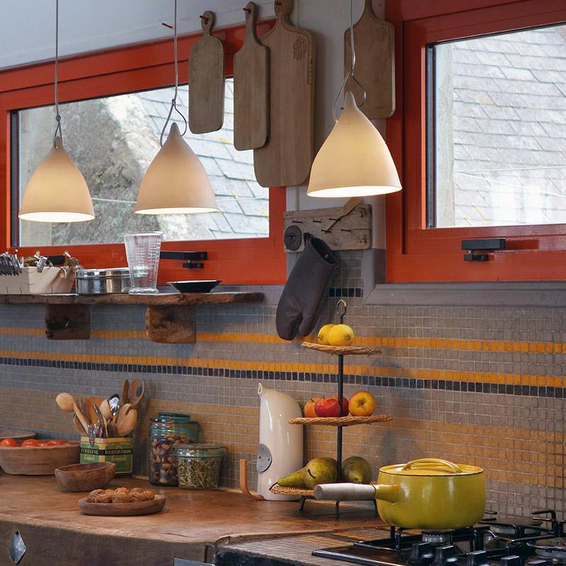 Suspension Cornette PM Porcelaine mat