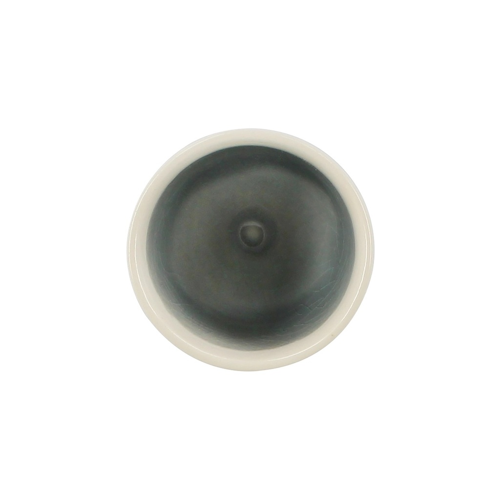 Coquetier blanc intérieur gris
