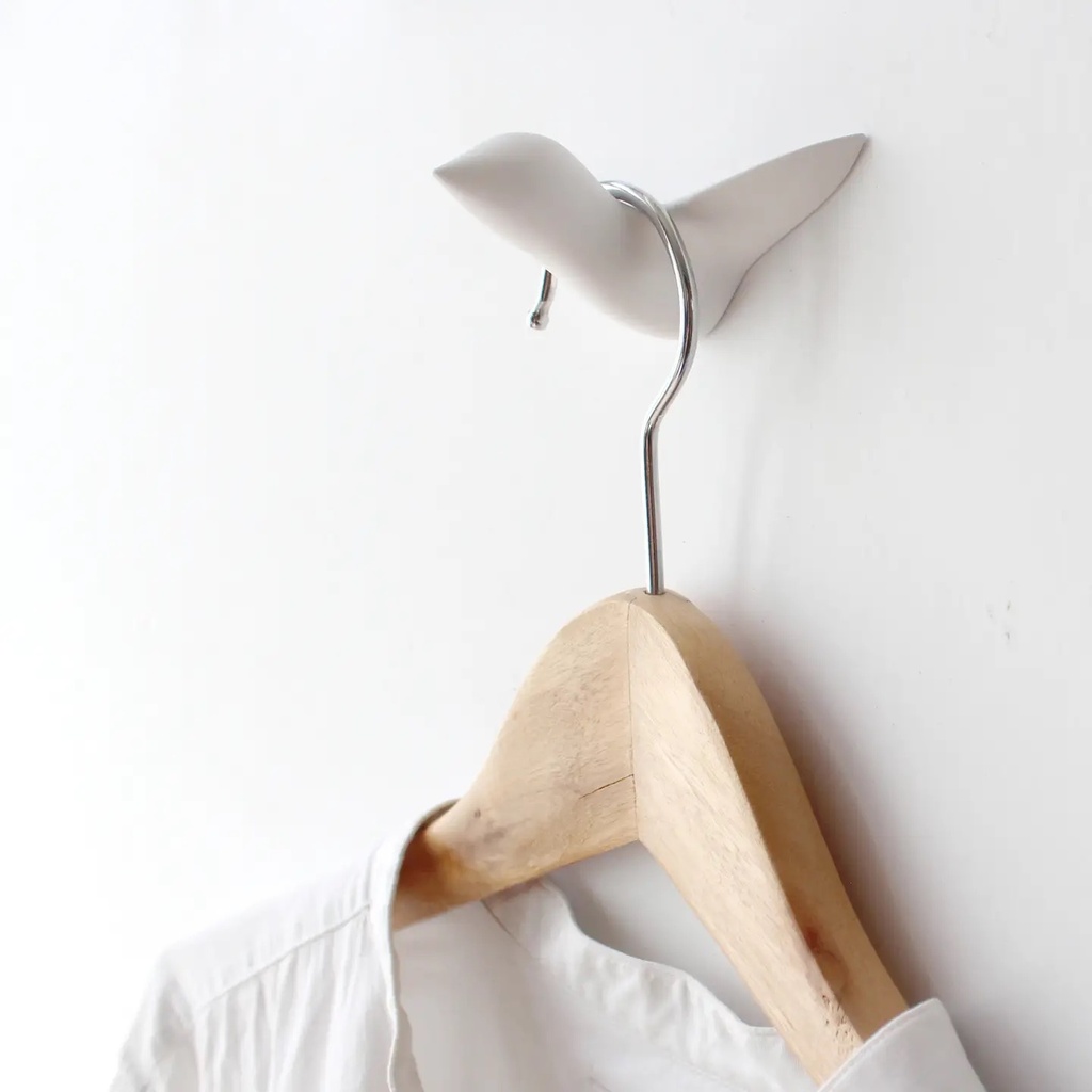 Patère oiseau en céramique