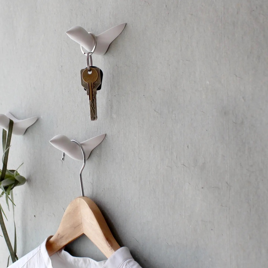 Patère oiseau en céramique