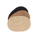 Set de table ovale en feuille de maïs beige