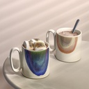 Mug beige/blue peint
