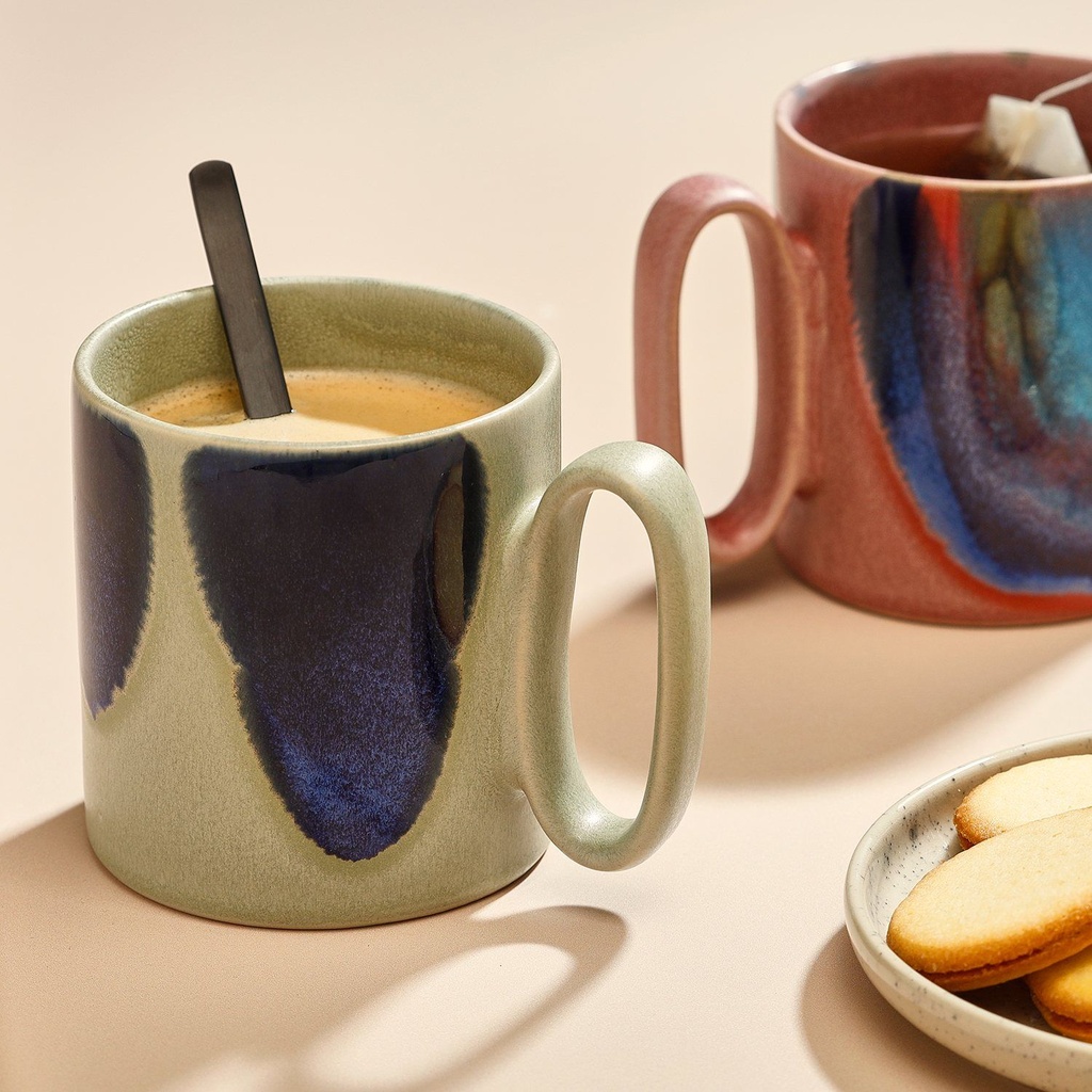 Mug vert/blue peint