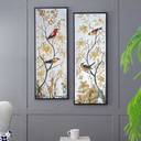 Ensemble 2 miroirs aux oiseaux