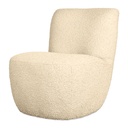 Fauteuil tissu bouclette beige