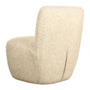 Fauteuil tissu bouclette beige