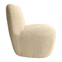 Fauteuil tissu bouclette beige