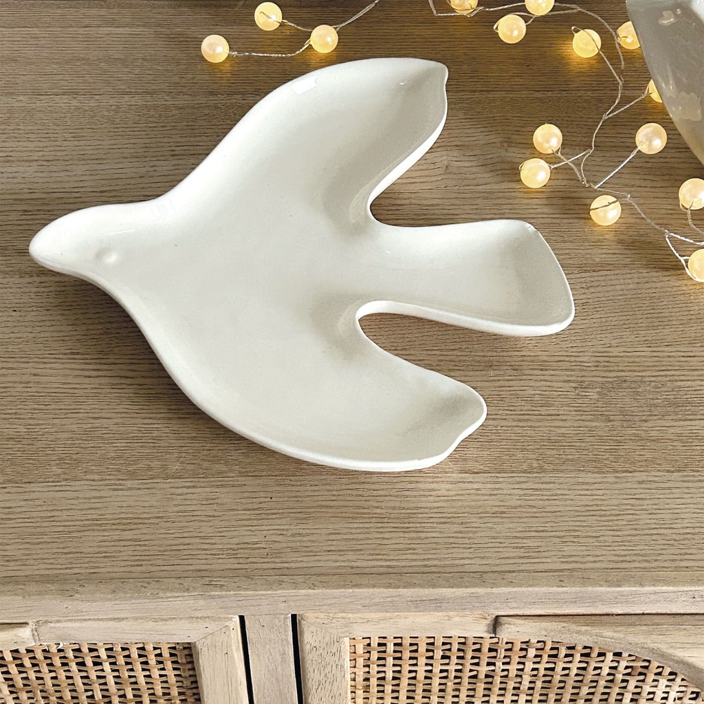 Coupelle oiseau blanc