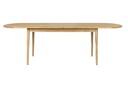 Table ovale avec allonges en chêne
