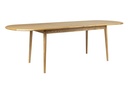 Table ovale avec allonges en chêne