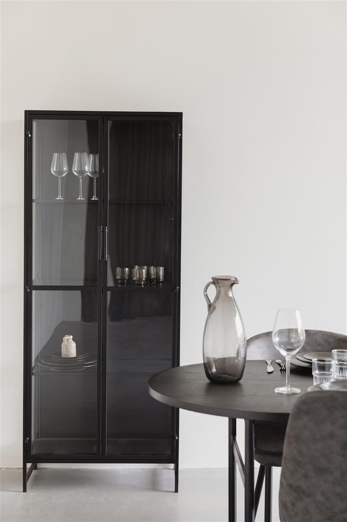 Vitrine noir et verre