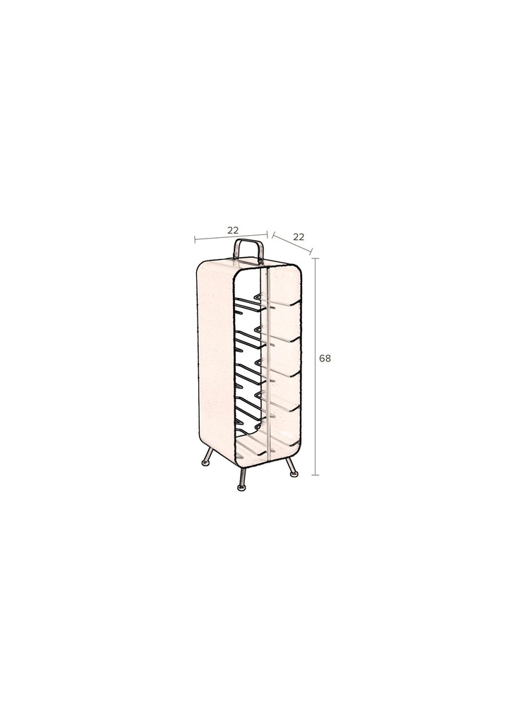 Casier 10 bouteilles (taille maximale: Magnum)