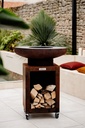 BRASERO 8050 CORTEN avec roulettes