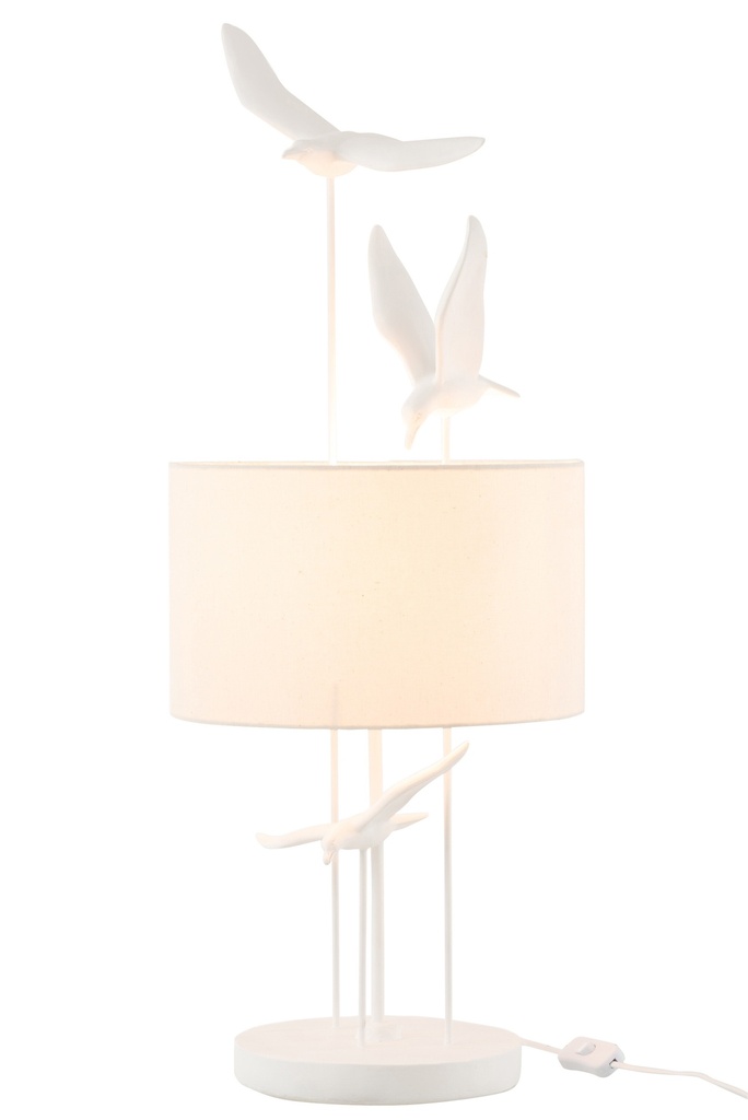 Lampe oiseaux blancs