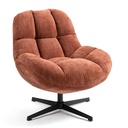 Fauteuil pivotant terracotta