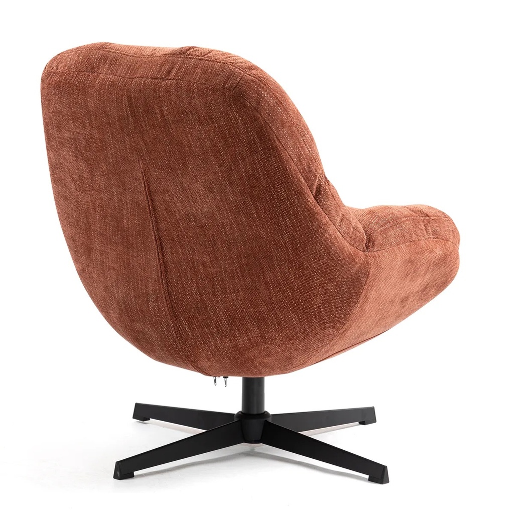 Fauteuil pivotant terracotta