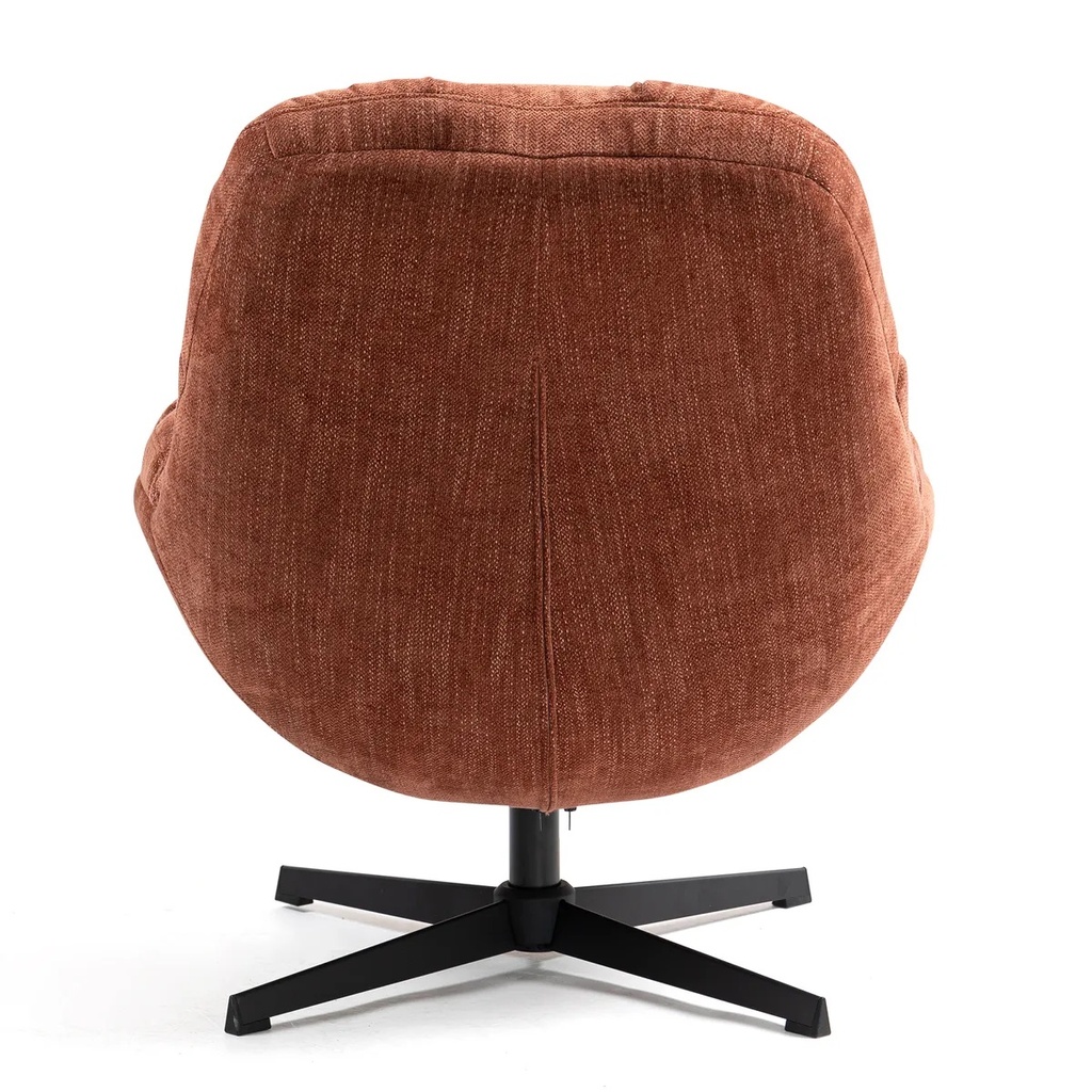 Fauteuil pivotant terracotta