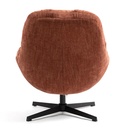 Fauteuil pivotant terracotta