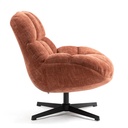 Fauteuil pivotant terracotta