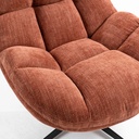 Fauteuil pivotant terracotta