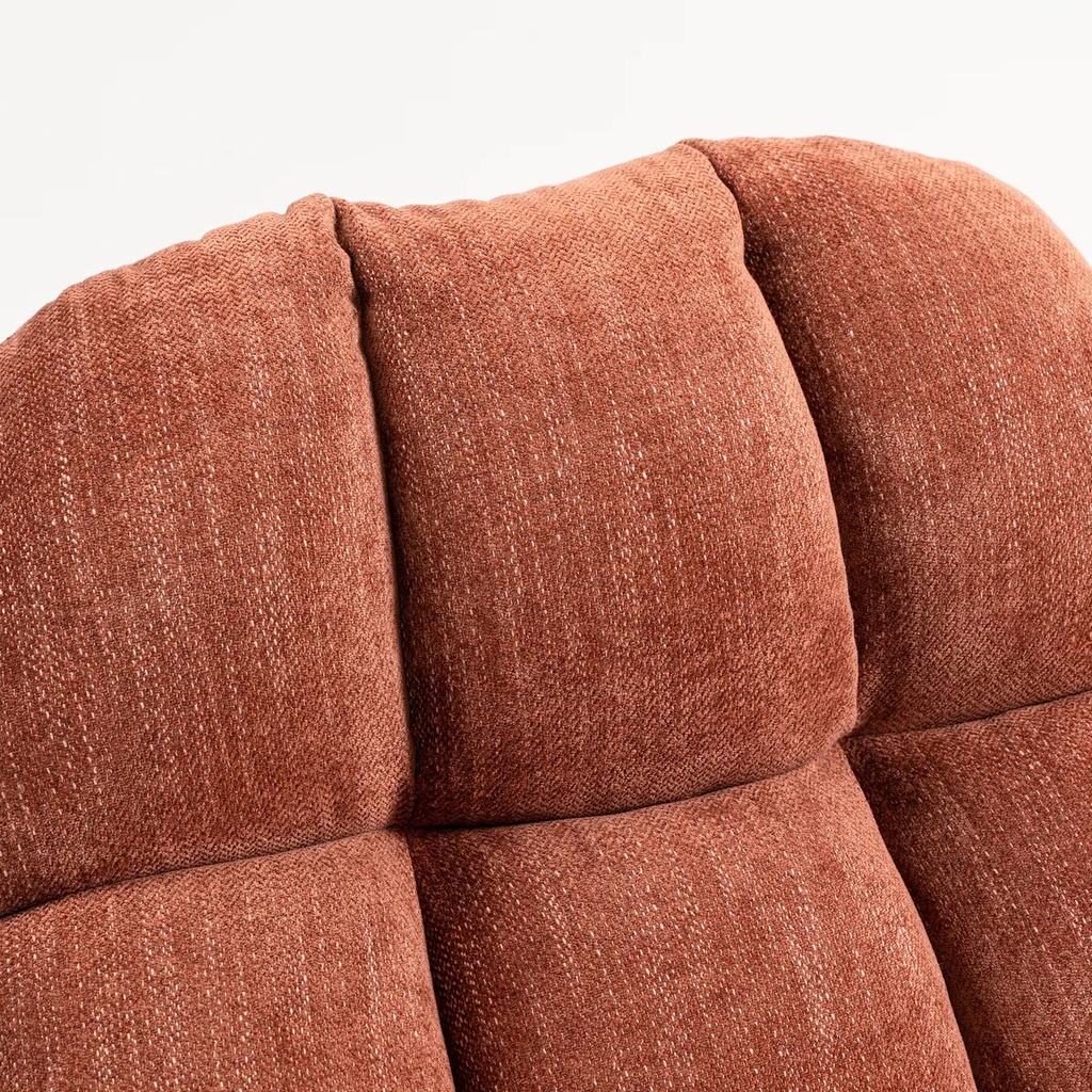 Fauteuil pivotant terracotta