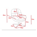 Fauteuil pivotant terracotta